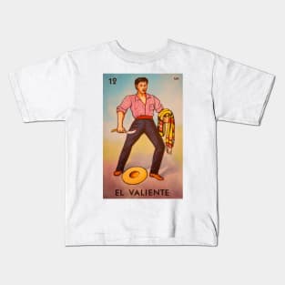 El Valiente Loteria Mexicana Kids T-Shirt